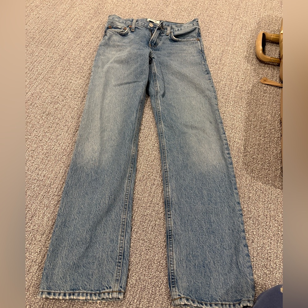 Agolde Light Blue Straight Leg Jeans